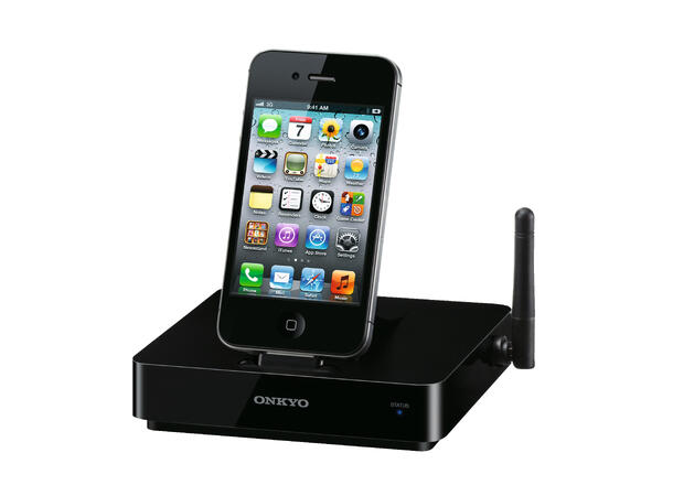 Onkyo DS-A5 B Airplay, iPod dokk, sort Til iPhone/iPad, med AirPlay 